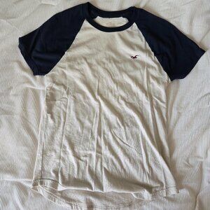 Women's Comfy Hollister Tee White/Blue - Small